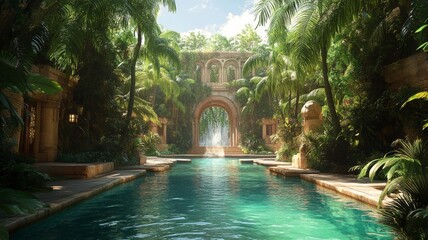 peaceful oasis of tropical beauty