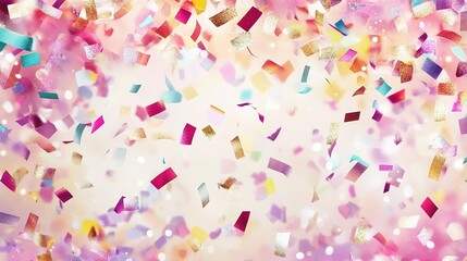 Soft and Celebratory Confetti and Glitter Background for Wedding and Romantic Event Invitations: Perfect for Creating a Joyful Atmosphere