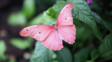 Ethereal Pink Butterflies: A Flutter of Delicate Wings in Nature's Pastel Palette