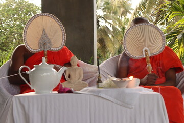 monks meditating and singing