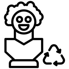 Upcycled Art Outline Icon