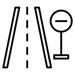 traffic sign single icon