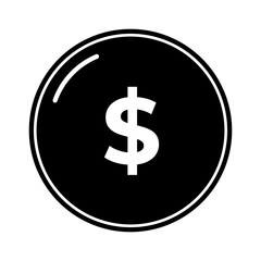 Obraz premium dollar money coin icon