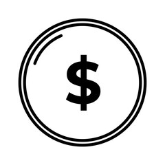 Obraz premium dollar money coin icon
