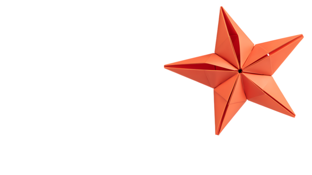 Five Pointed Star on White Background isolated