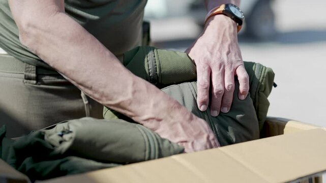 Israel military winter wear olive jackets at basecamp