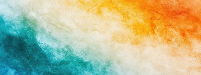 Fototapeta premium Vibrant abstract gradient texture blending orange, yellow, and turquoise for creative backgrounds and designs