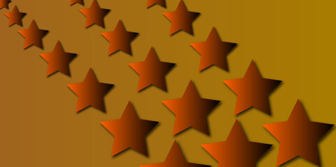 Orange and black colors Gradient Stars, Abstract blurred pink gradient fluid holographic vector background.