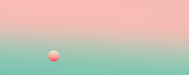 Pastel skies concept. A minimalistic illustration with soft pastel colors and a floating sphere.