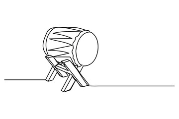 continuous line logo design for mosque bedug