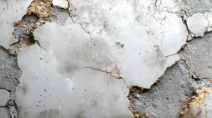 Grunge white grey concrete texture with rough surface and worn appearance conveying a sense of decay, imperfection, and chaos in design for industrial and urban themes

