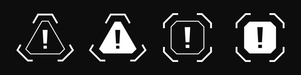 Cyberpunk HUD GUI Elements for Streetwear Themes.