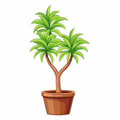 Obraz premium A Tree Planting in the Pot vector illustration (4)