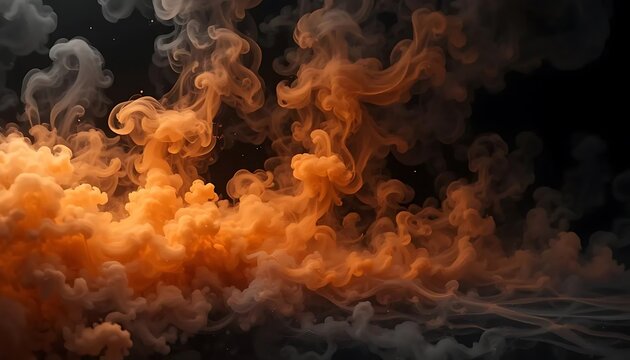 Fiery Orange Smoke Carpet: Eerie Fog Effect