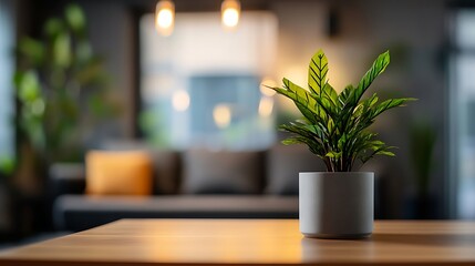 Fototapeta premium Sleek office lounge with blurred background of professional workspace design 