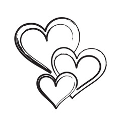 hand drawn love icon