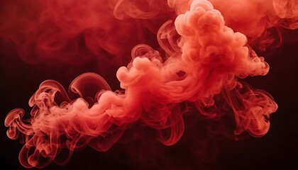 Eerie Red Smoke Texture on Isolated Background