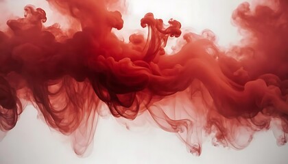Ethereal Red Smoke Stream in a Studio