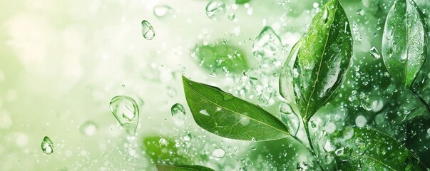 Environmental Care Concept Digital Background with Green Elements, Generative AI