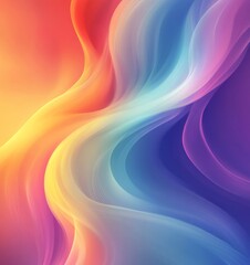 Obraz premium Soft Gradient Digital Background with Colorful Flow, Generative AI
