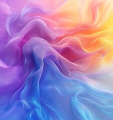 Obraz premium Soft Gradient Digital Background with Colorful Flow, Generative AI