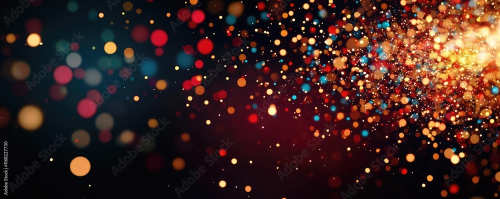 Aufkleber Burst abstract background concept. Vibrant abstract background with colorful bokeh lights and sparkling effects.