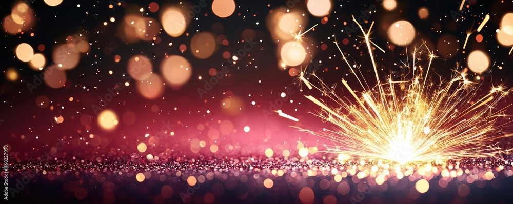 Poster burst abstract background concept. a vibrant burst of sparks and glittering lights against a dark ba