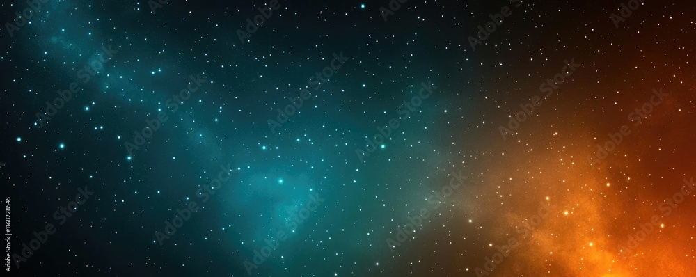 Poster galaxy abstract background concept. a stunning cosmic scene featuring vibrant colors and countless s