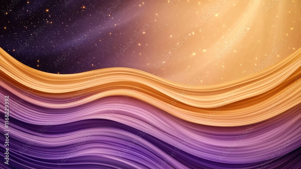Aufkleber Galaxy abstract background concept. Abstract waves in vibrant colors flowing harmoniously, creating a soothing visual effect.