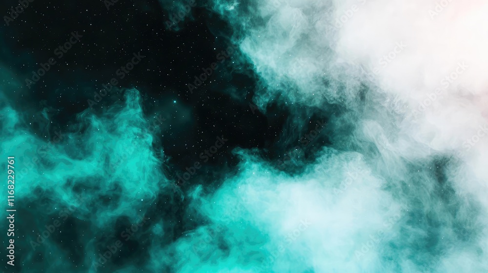 Poster Galaxy abstract background concept. A stunning display of colorful smoke and vapor, creating an abstract environment.