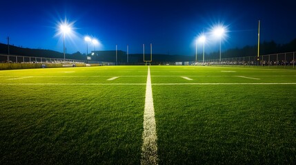 Football stadium filled with an energetic crowd under dramatic lighting, showcasing the excitement and unity of sports enthusiasts during a thrilling match
