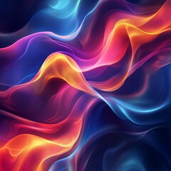 Obraz premium Abstract Digital Background with Fluid Color Flow, Generative AI