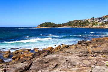 View over the rocks in Manly