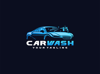 car wash logo design vector template