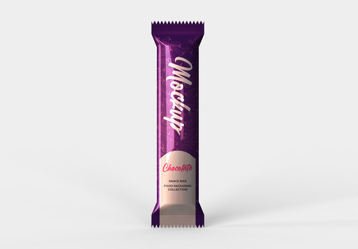 Glossy Chocolate Bar Mockup