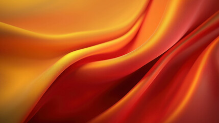 Obraz premium Luxurious Soft Flowing Silk Fabric in Warm Shades of Red and Orange