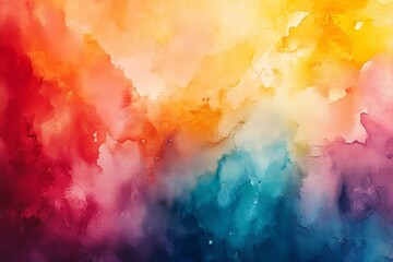 Bright Watercolor Digital Background with Soft Colors, Generative AI