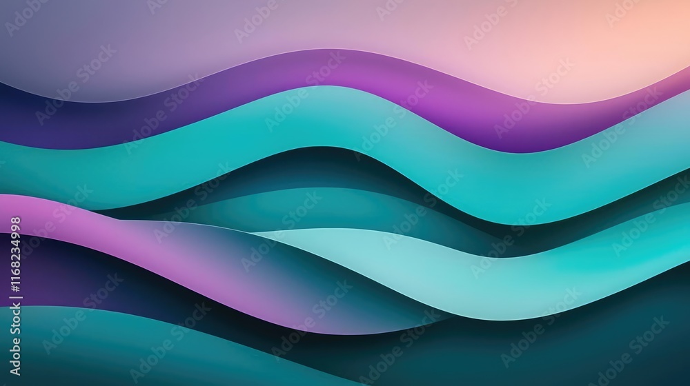 Poster Galaxy abstract background concept. Abstract waves with vibrant colors creating a dynamic and modern visual effect.