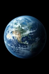 Blue Planet Earth from Space Concept Digital Background, Generative AI