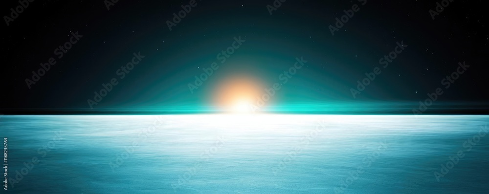 Poster galaxy abstract background concept. a mesmerizing view of a sunset illuminating the horizon over cal