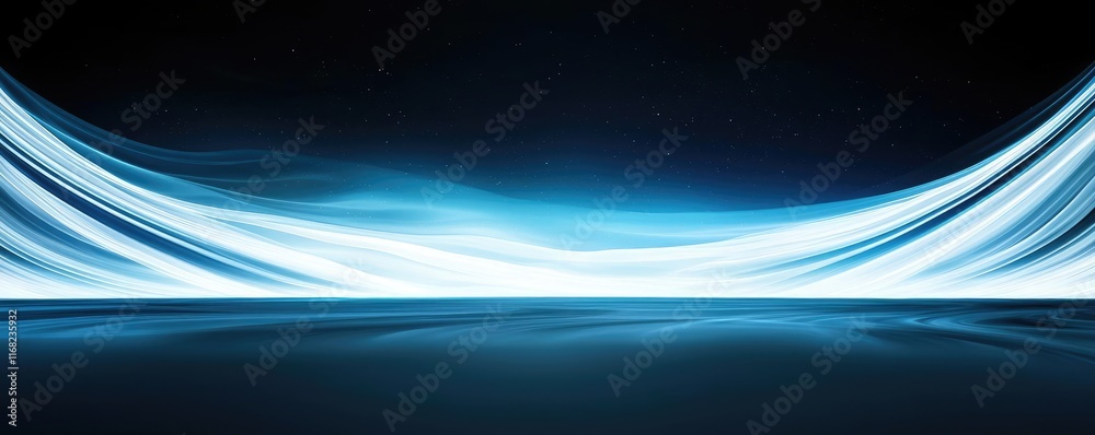 Aufkleber galaxy abstract background concept. abstract design with flowing blue waves and light effects for cr