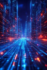 3D Abstract Business Concept Digital Background, Generative AI