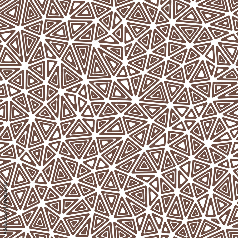 Poster tileable abstract background with multiple repeated inner triangles. compact triangle size in a soli