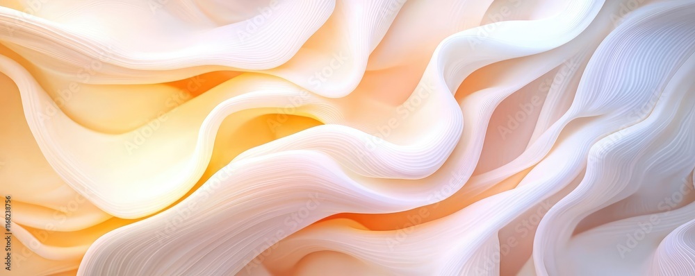 Poster Galaxy abstract background concept. Abstract soft curves with gentle hues create a calming, ethereal visual experience.