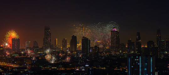 Naklejka premium Fireworks Festival for New Year's Day #4