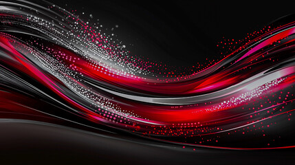 Modern technological background for design in red and black tones