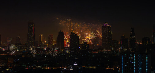 Fototapeta premium Fireworks Festival for New Year's Day #6