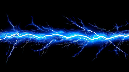 Energy bursts of Blue on a Black background. Background for cover design