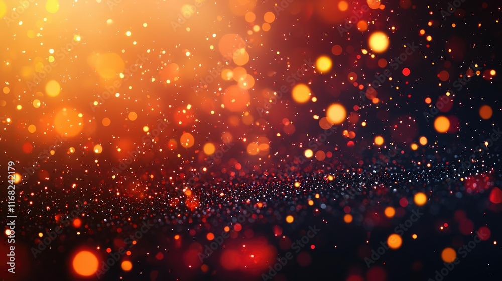 Aufkleber Burst abstract background concept. A mesmerizing display of glowing particles creating a warm and vibrant atmosphere.