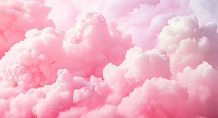 A pink watercolor background with pastel clouds offers serenity. The soft tones make it perfect for weddings or elegant presentations.